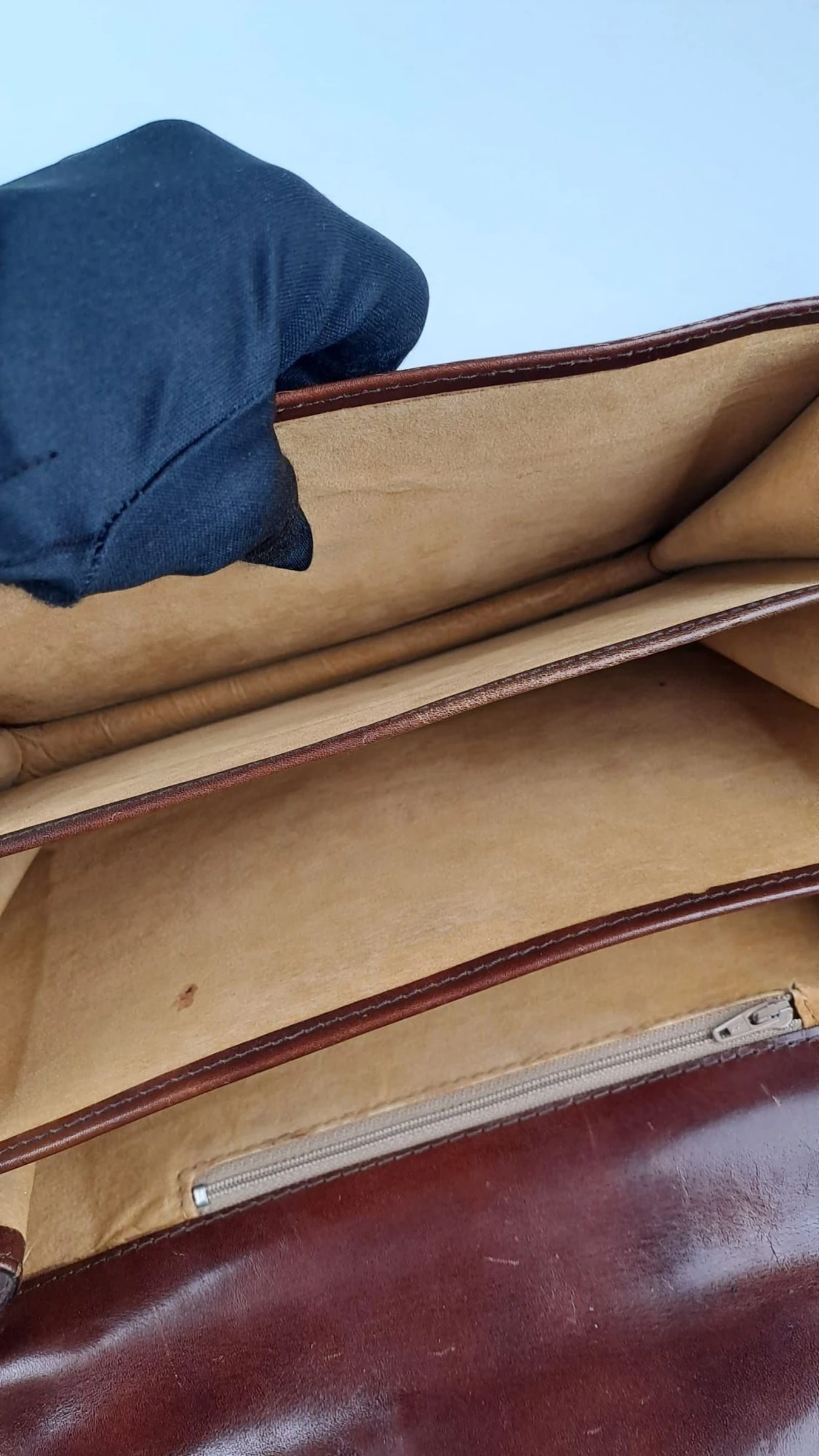 Handtas met meerdere vakken / Vintage Retro / Bruin / Dames / Leer / 168 – photo 11